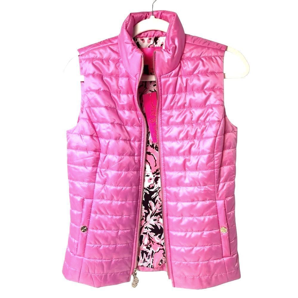 Lilly Pulitzer Elyn Puffer Vest Hangin With My Boo 60th Anniversary Extra Small